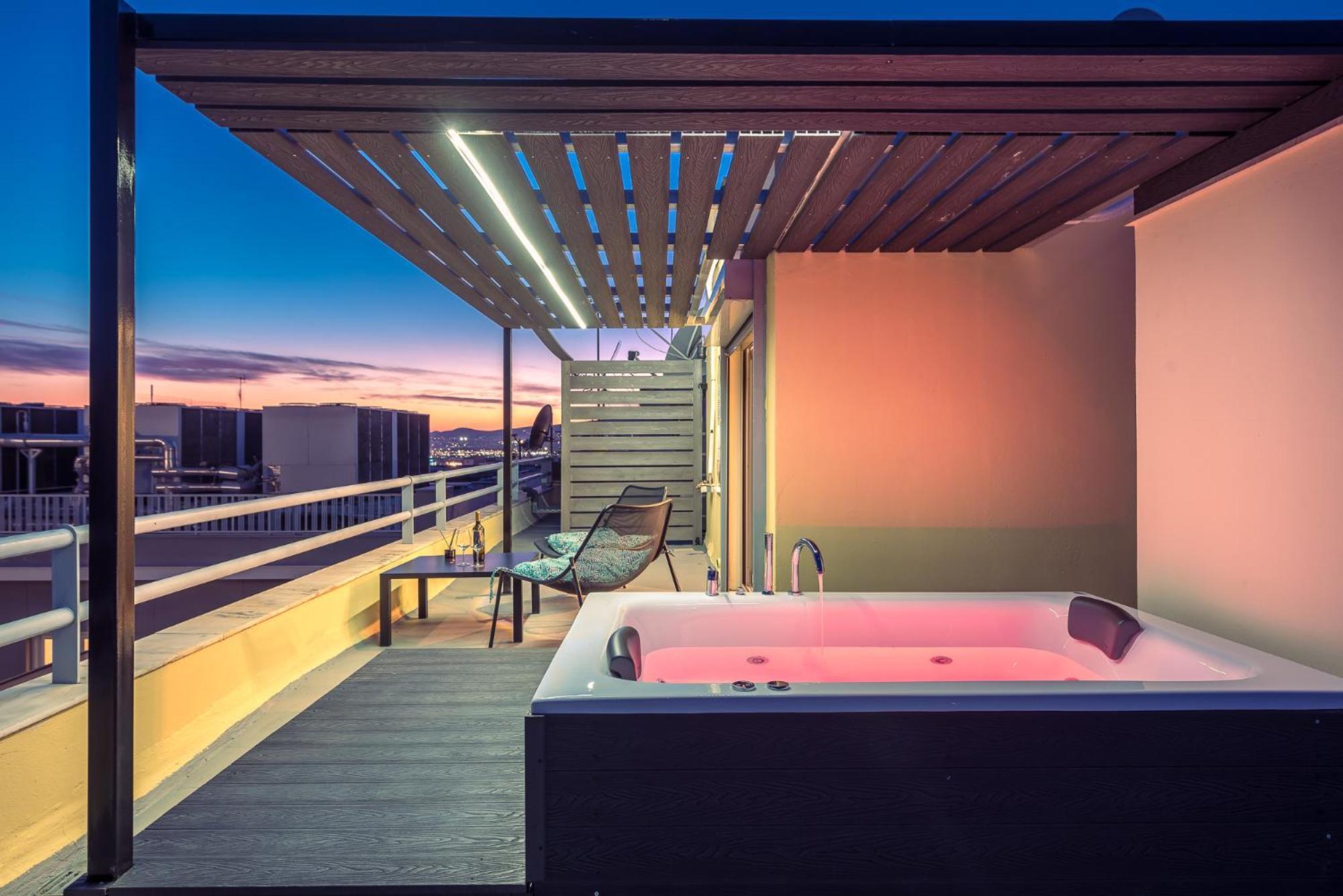Acropolis View Mini Sky Suite & Hot Tub Atena Exterior foto