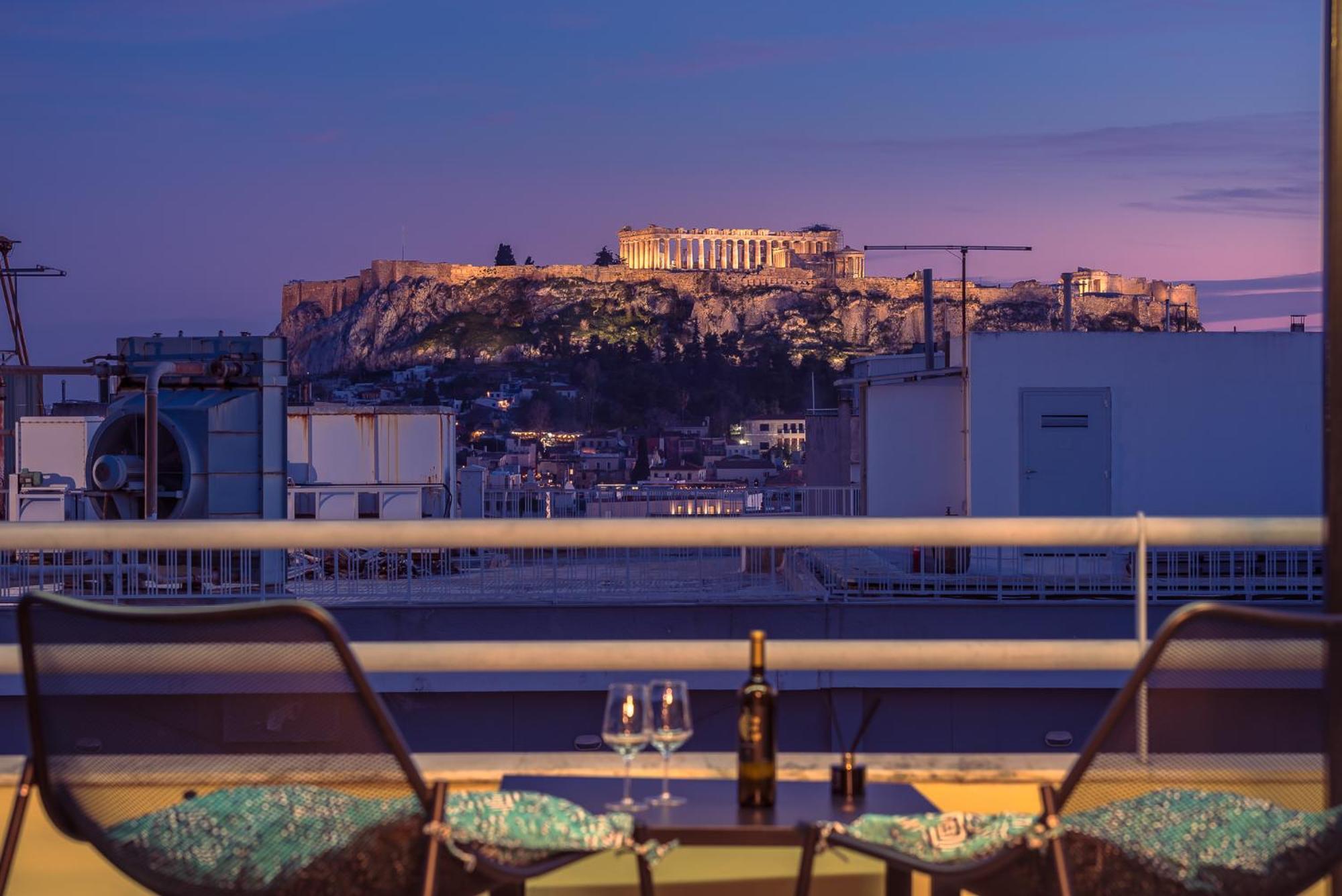 Acropolis View Mini Sky Suite & Hot Tub Atena Exterior foto