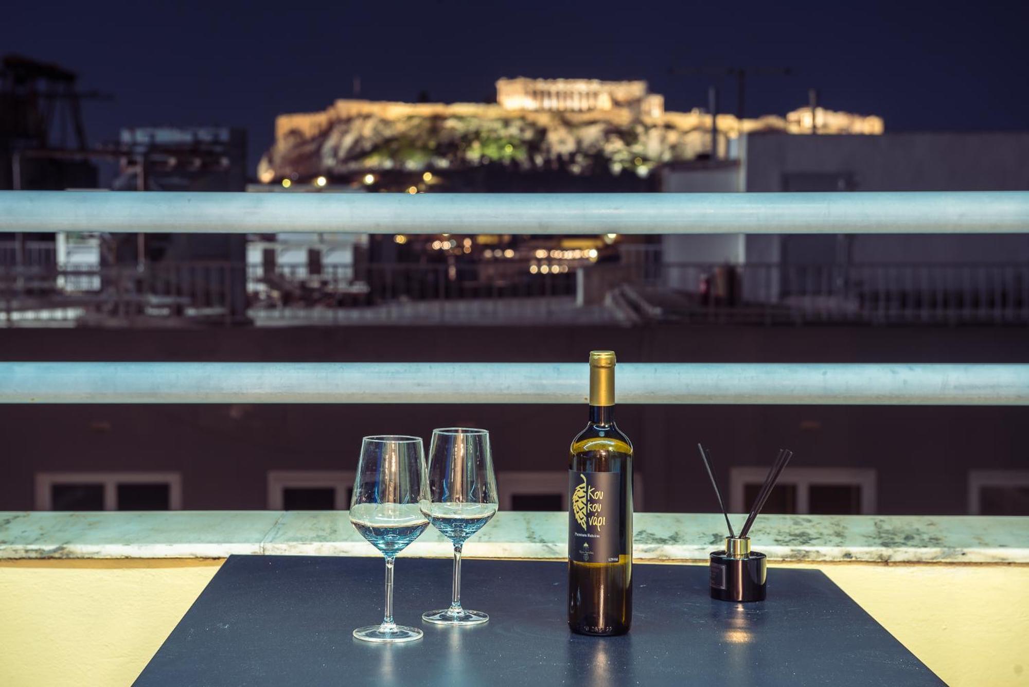 Acropolis View Mini Sky Suite & Hot Tub Atena Exterior foto