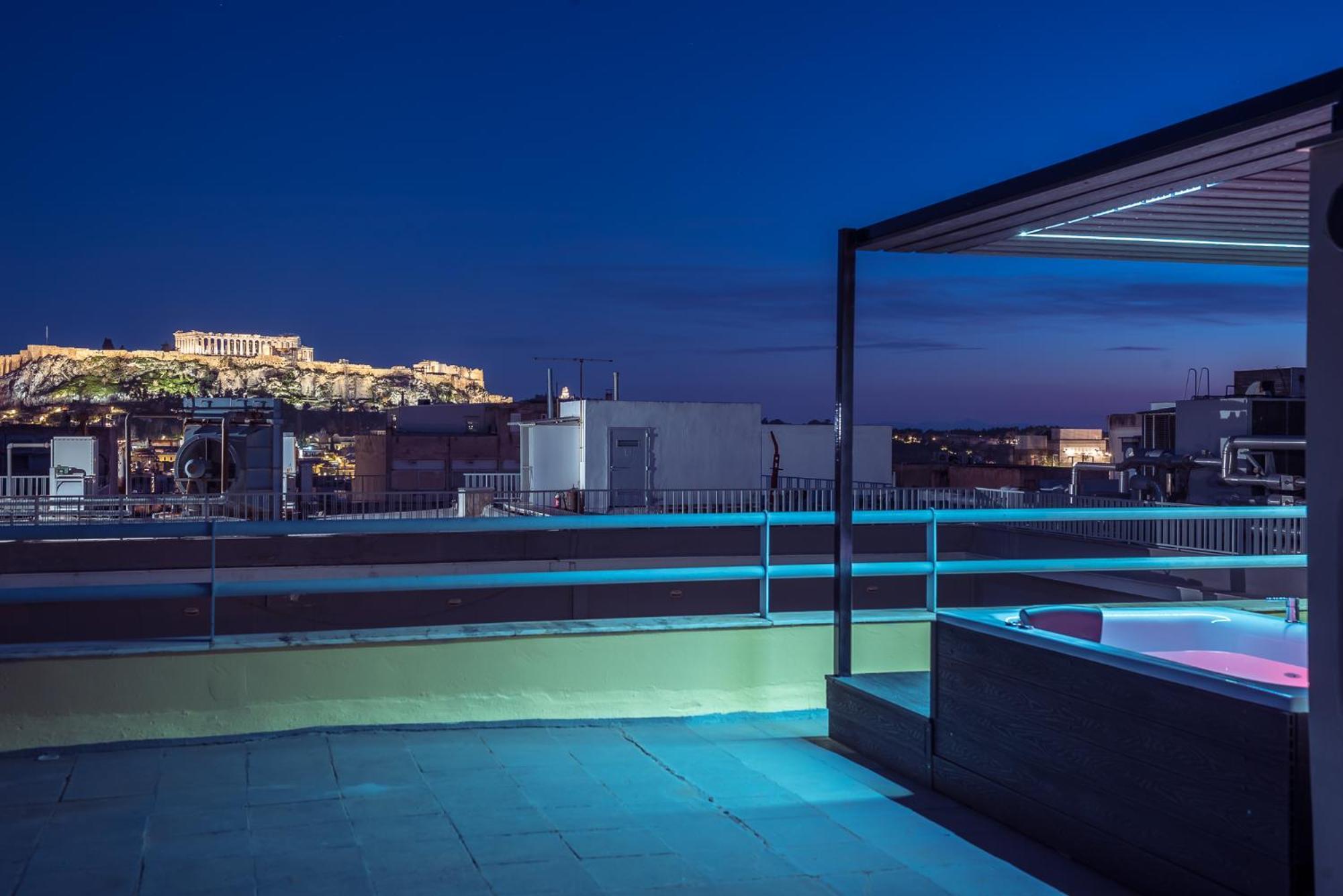 Acropolis View Mini Sky Suite & Hot Tub Atena Exterior foto