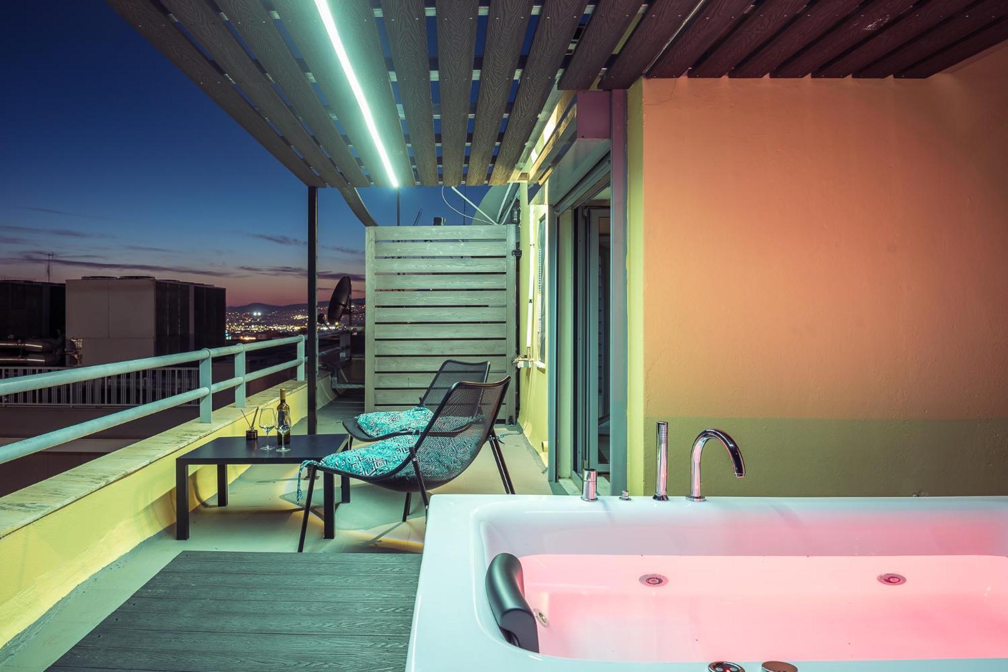 Acropolis View Mini Sky Suite & Hot Tub Atena Exterior foto