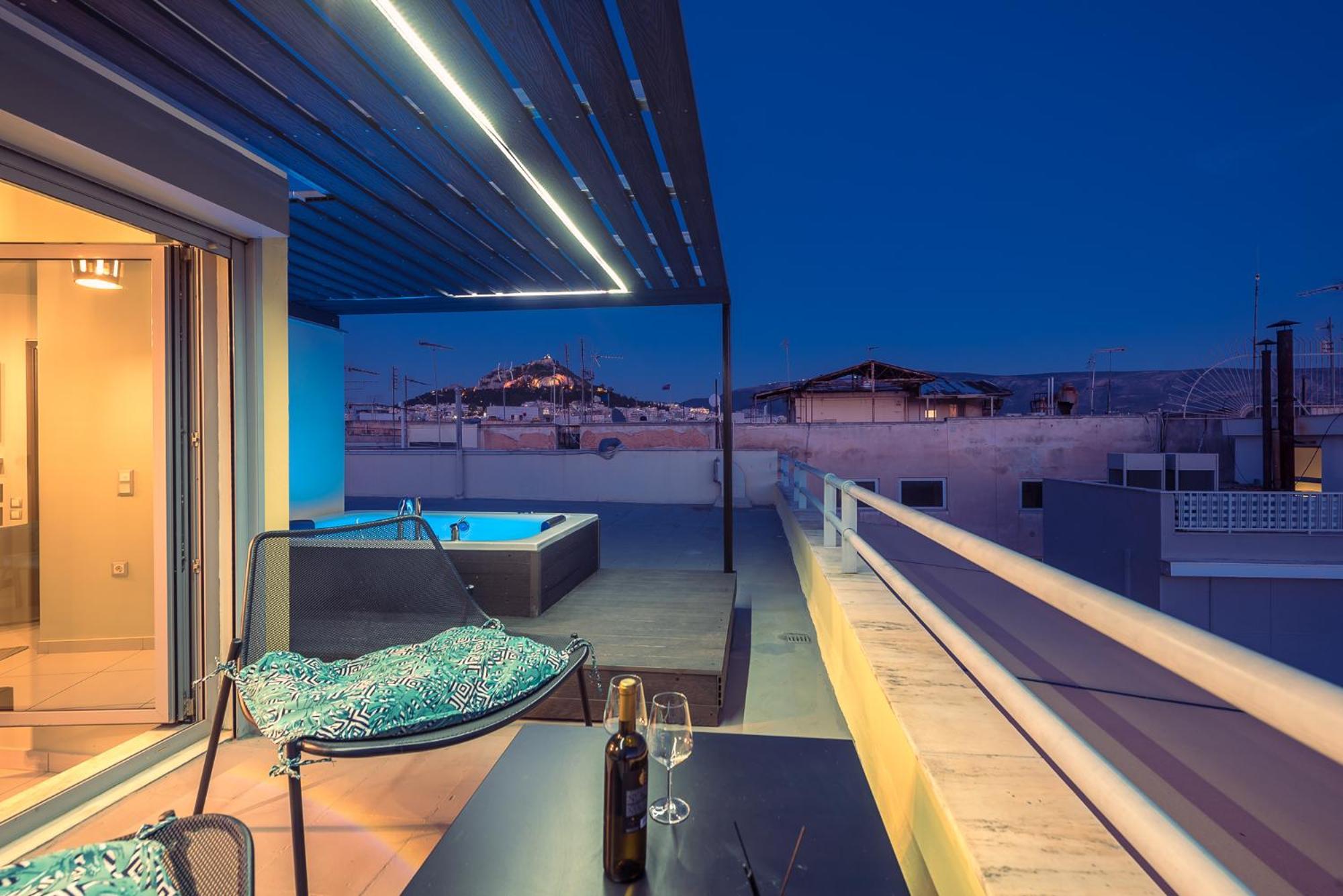 Acropolis View Mini Sky Suite & Hot Tub Atena Exterior foto
