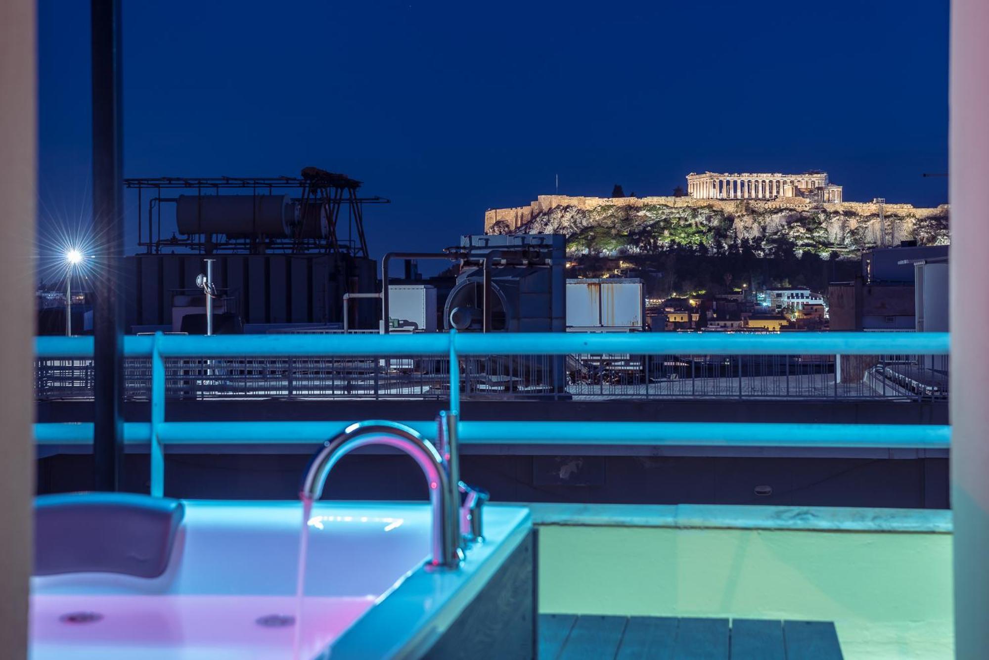 Acropolis View Mini Sky Suite & Hot Tub Atena Exterior foto