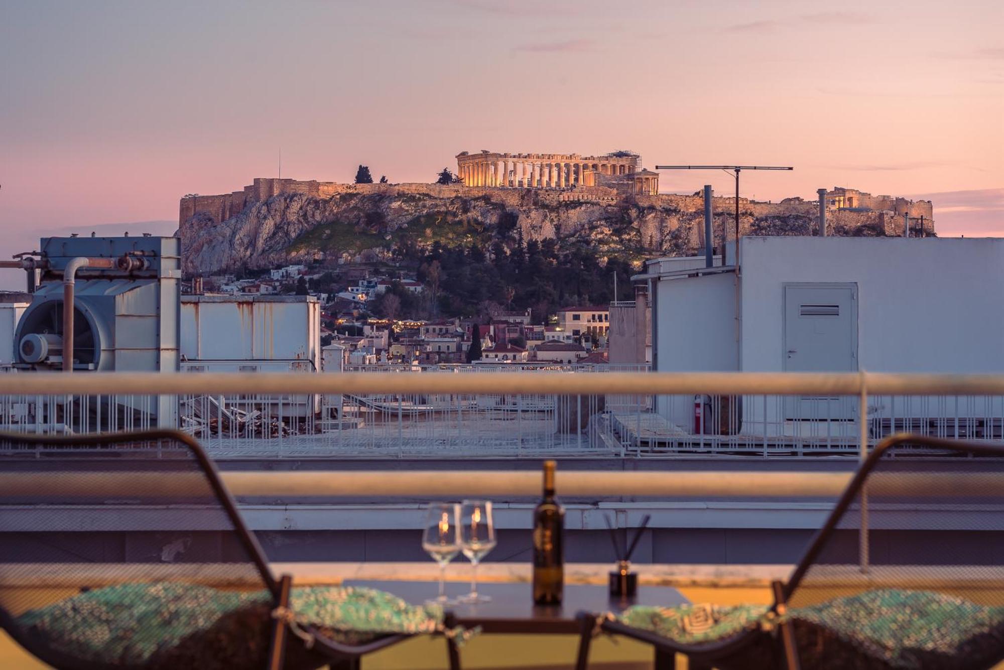 Acropolis View Mini Sky Suite & Hot Tub Atena Exterior foto