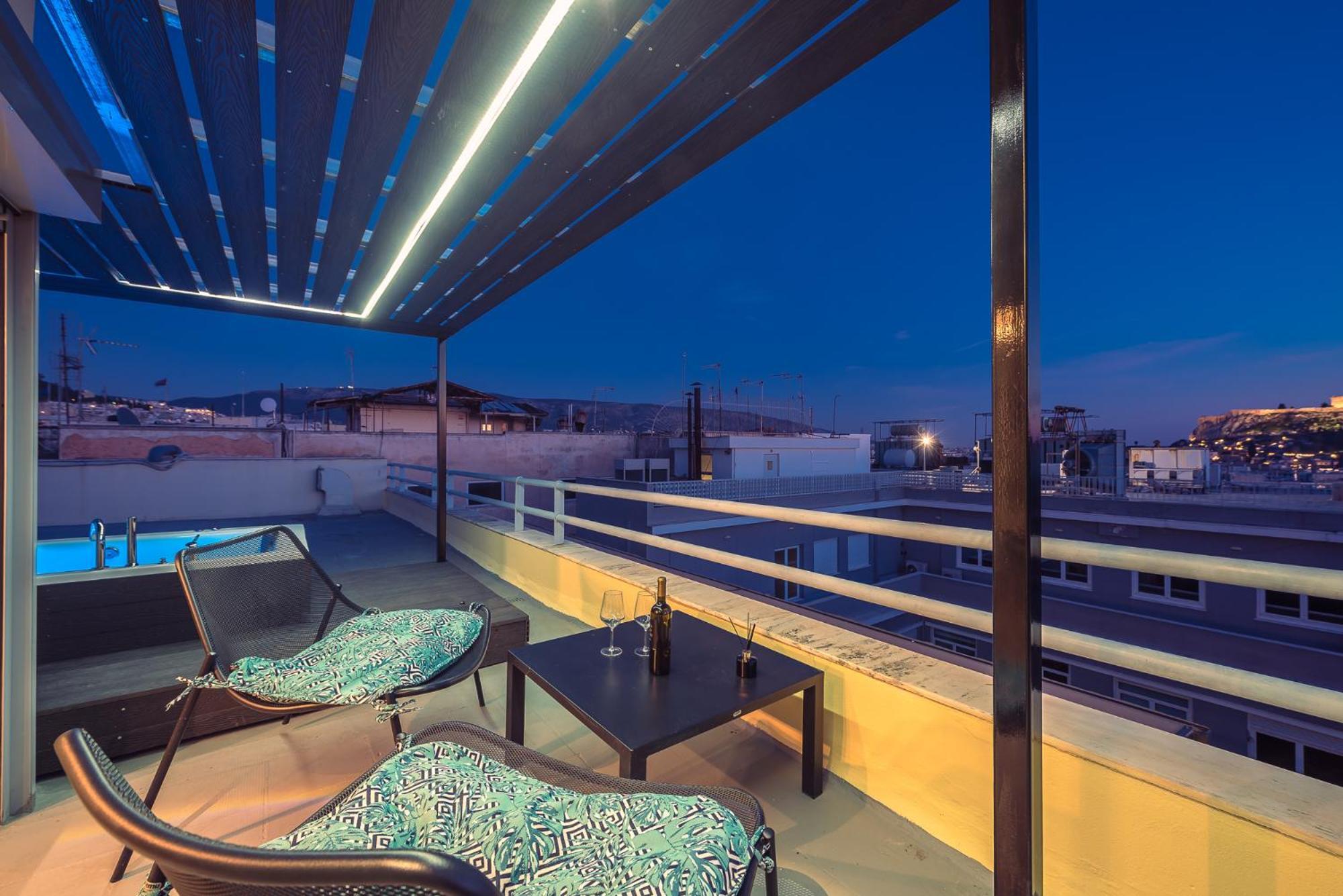 Acropolis View Mini Sky Suite & Hot Tub Atena Exterior foto