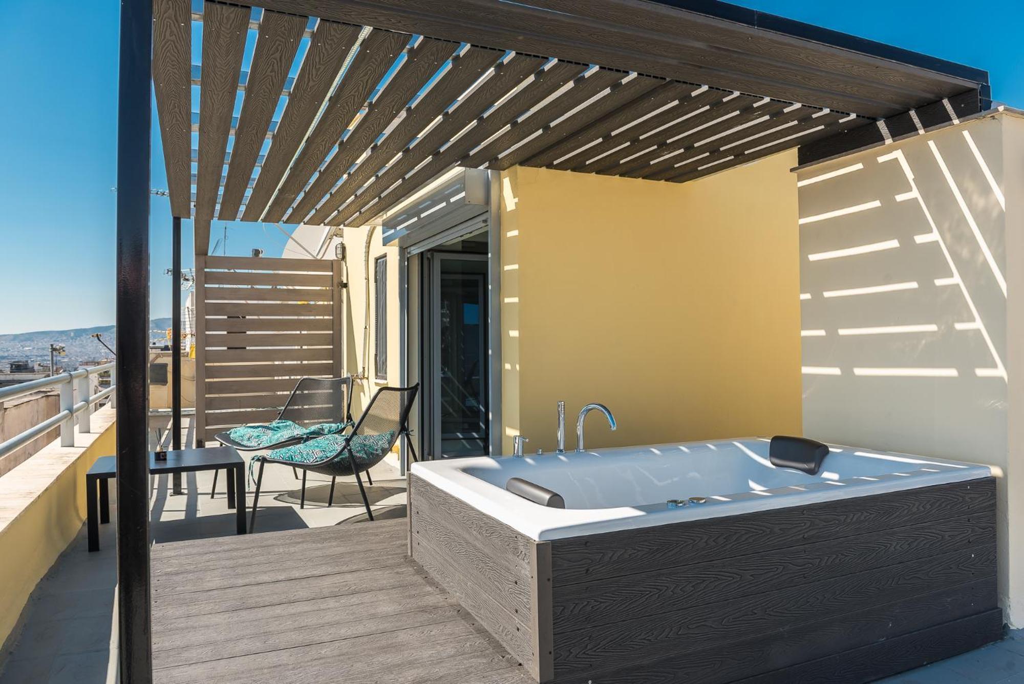 Acropolis View Mini Sky Suite & Hot Tub Atena Exterior foto