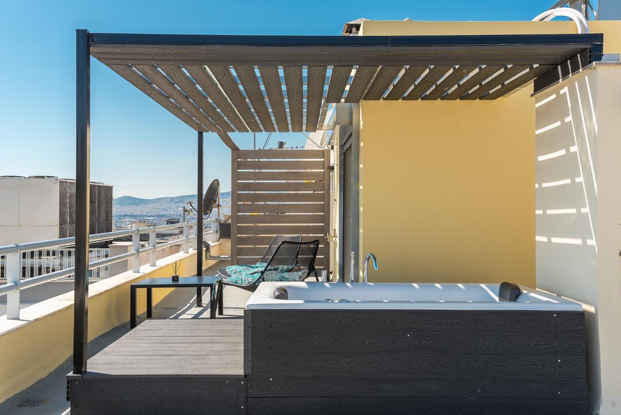 Acropolis View Mini Sky Suite & Hot Tub Atena Exterior foto