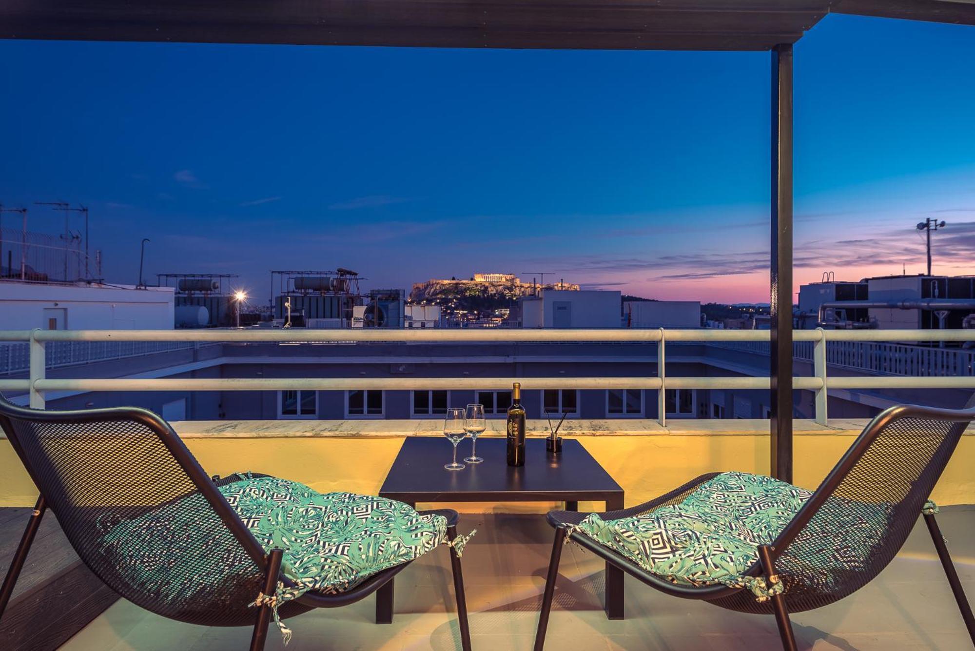 Acropolis View Mini Sky Suite & Hot Tub Atena Exterior foto