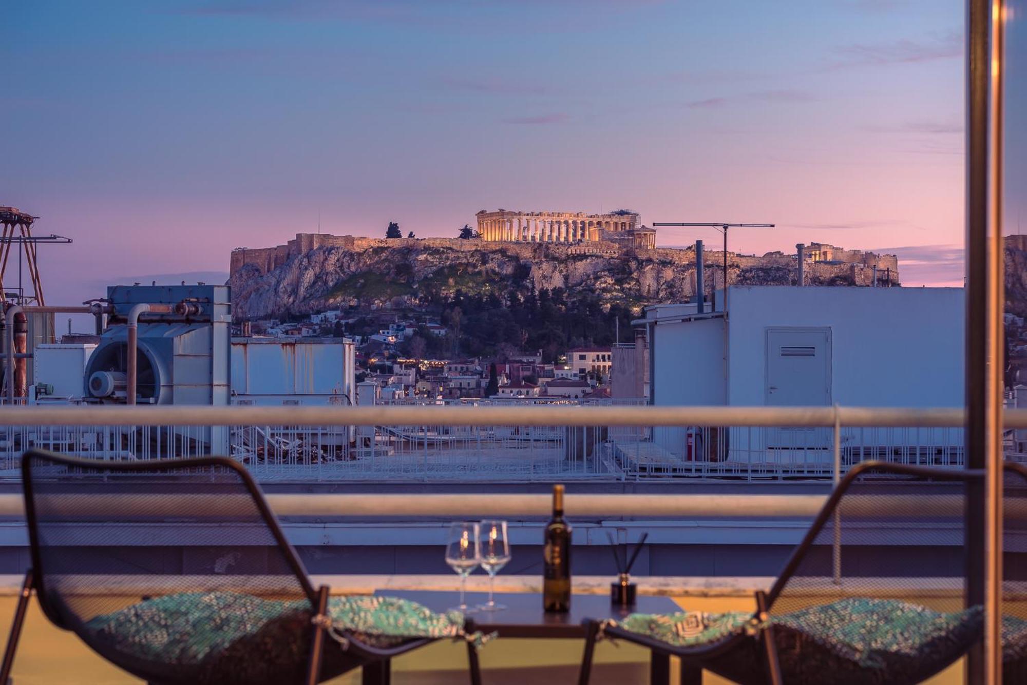 Acropolis View Mini Sky Suite & Hot Tub Atena Exterior foto