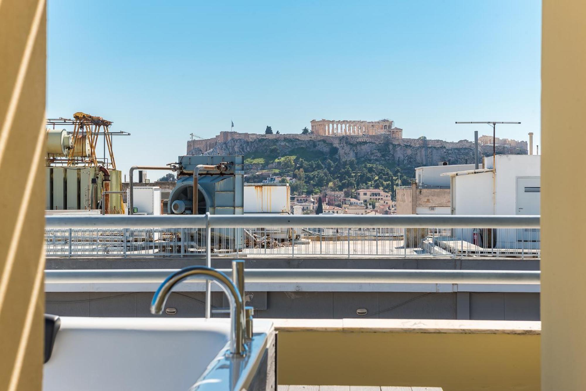 Acropolis View Mini Sky Suite & Hot Tub Atena Exterior foto