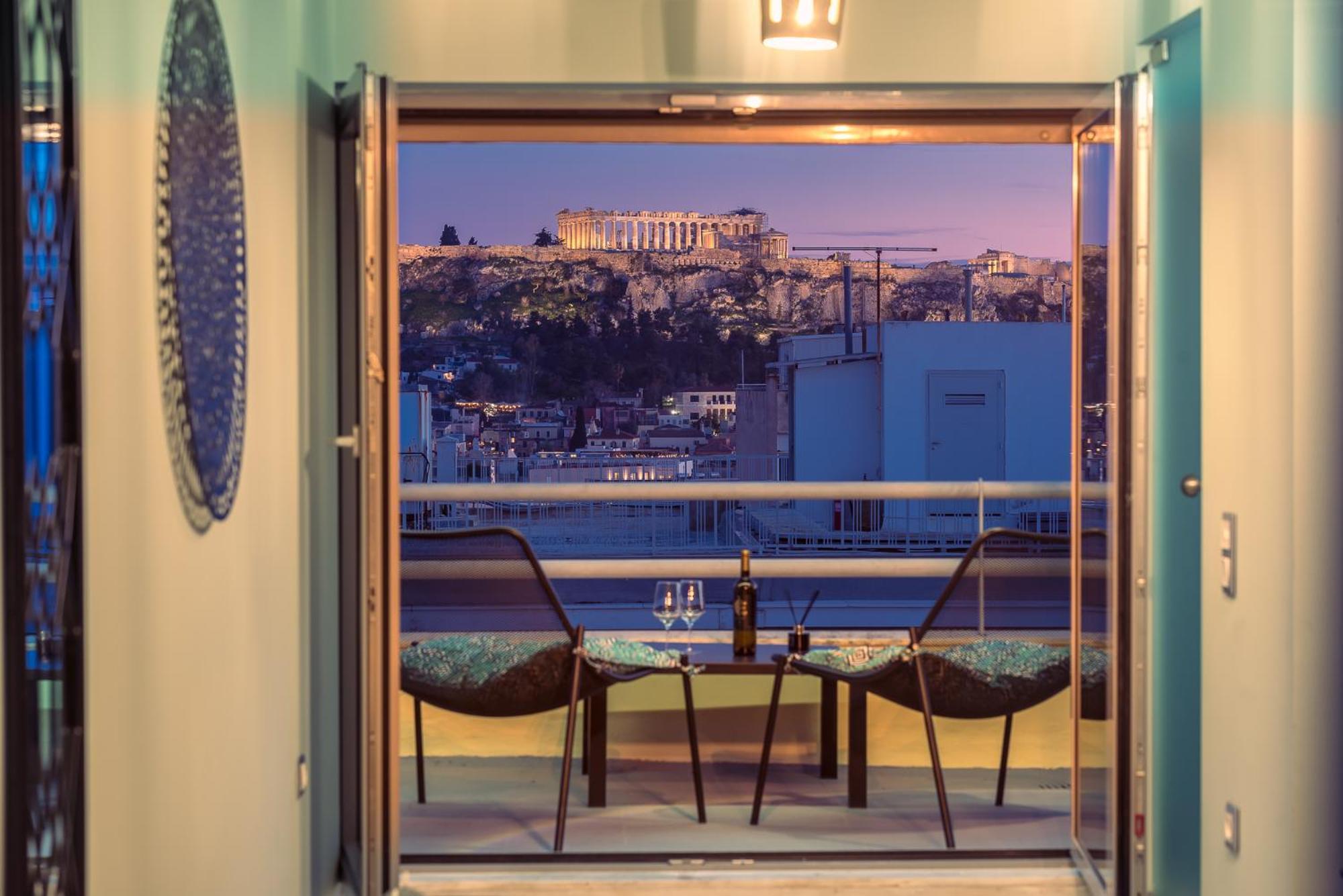 Acropolis View Mini Sky Suite & Hot Tub Atena Exterior foto