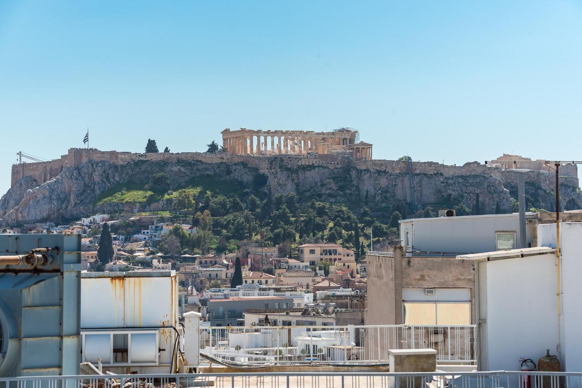 Acropolis View Mini Sky Suite & Hot Tub Atena Exterior foto