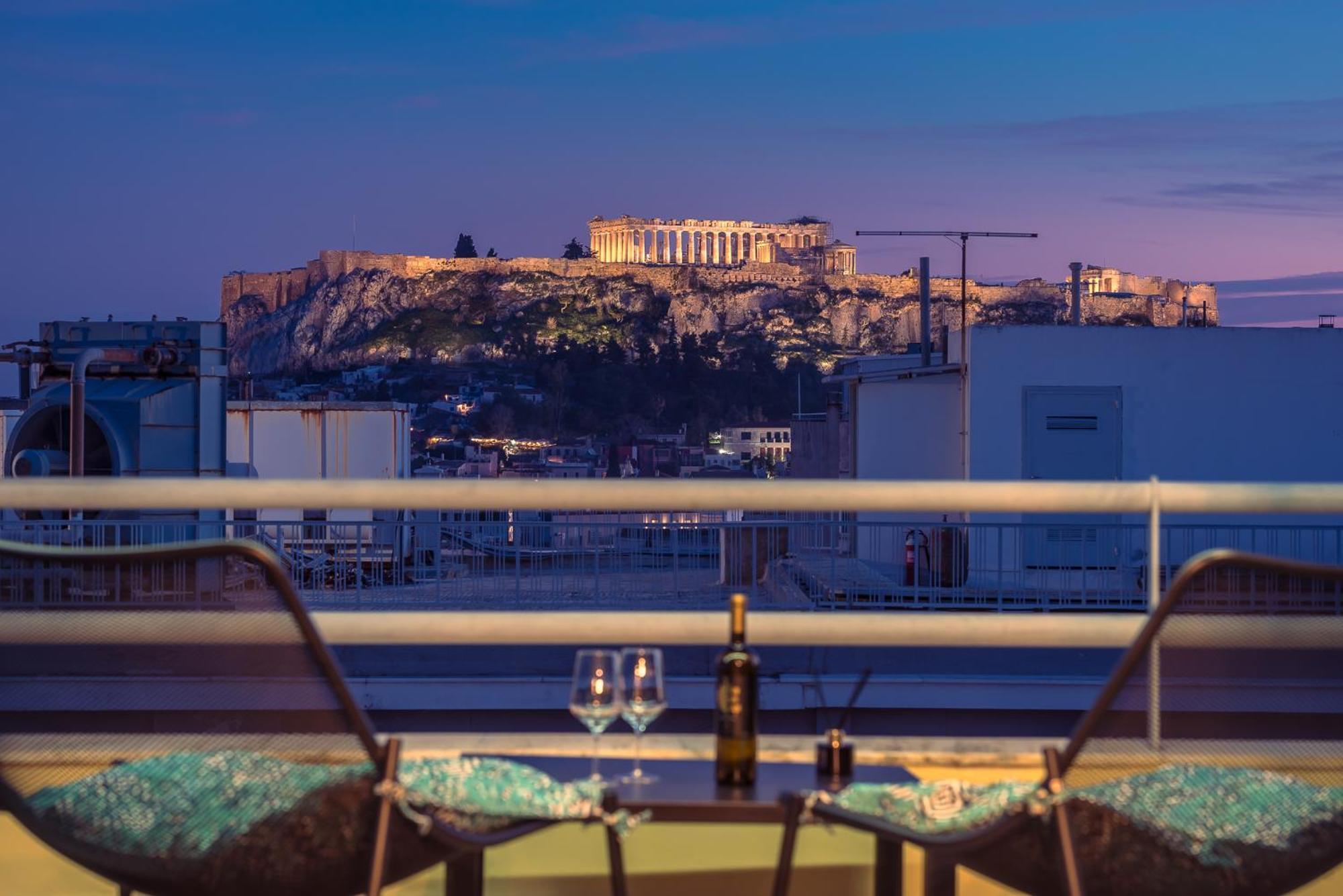 Acropolis View Mini Sky Suite & Hot Tub Atena Exterior foto
