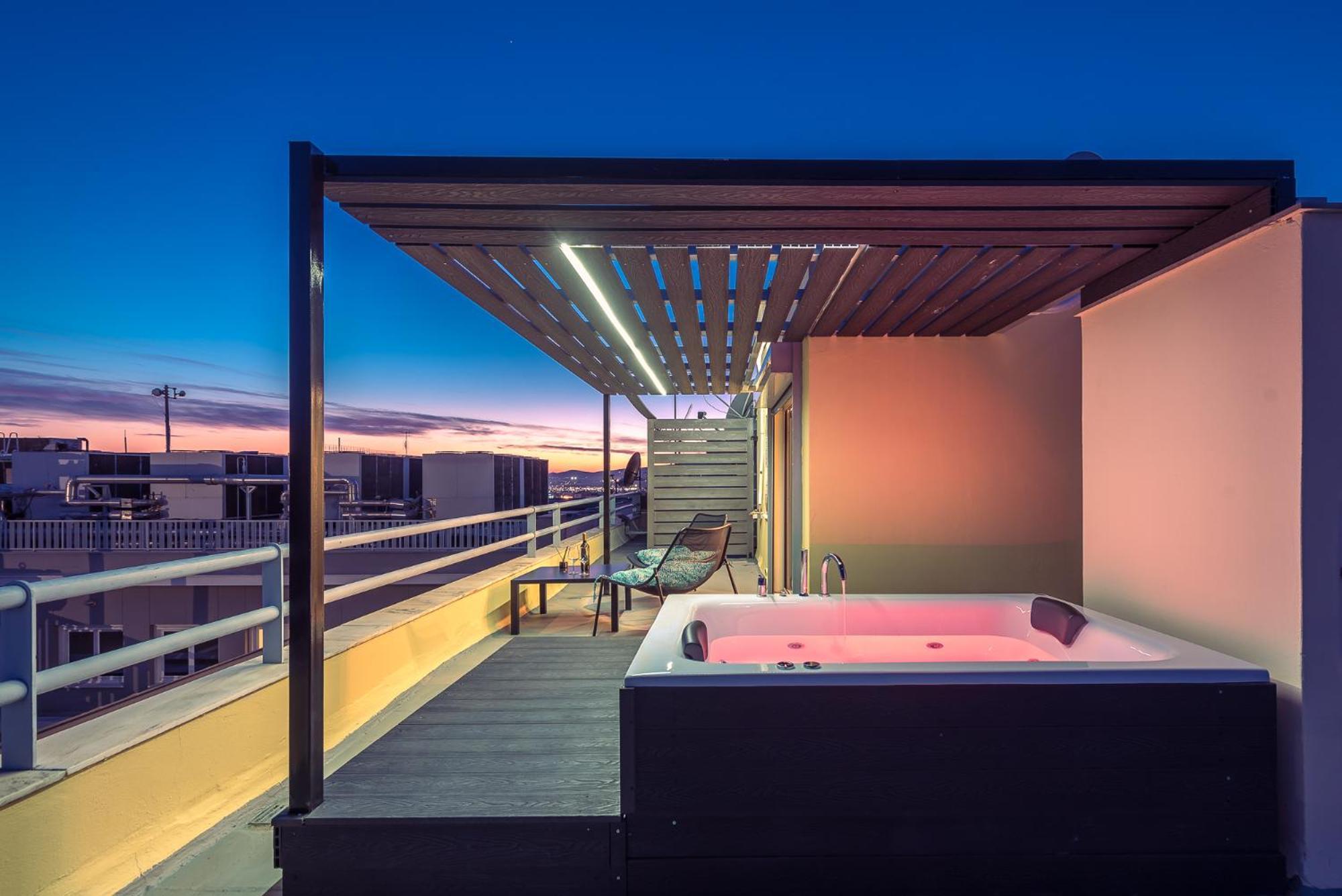 Acropolis View Mini Sky Suite & Hot Tub Atena Exterior foto