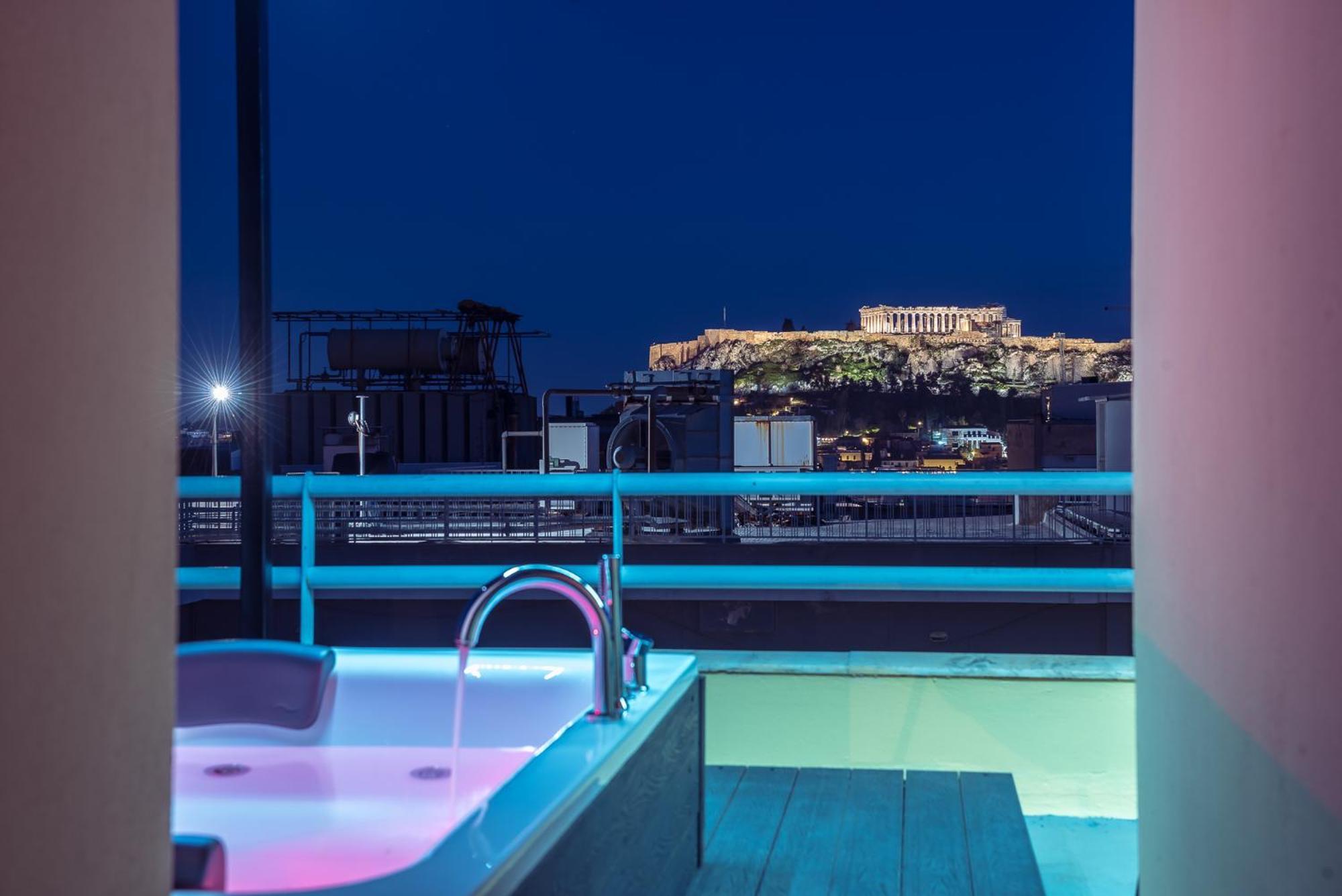 Acropolis View Mini Sky Suite & Hot Tub Atena Exterior foto