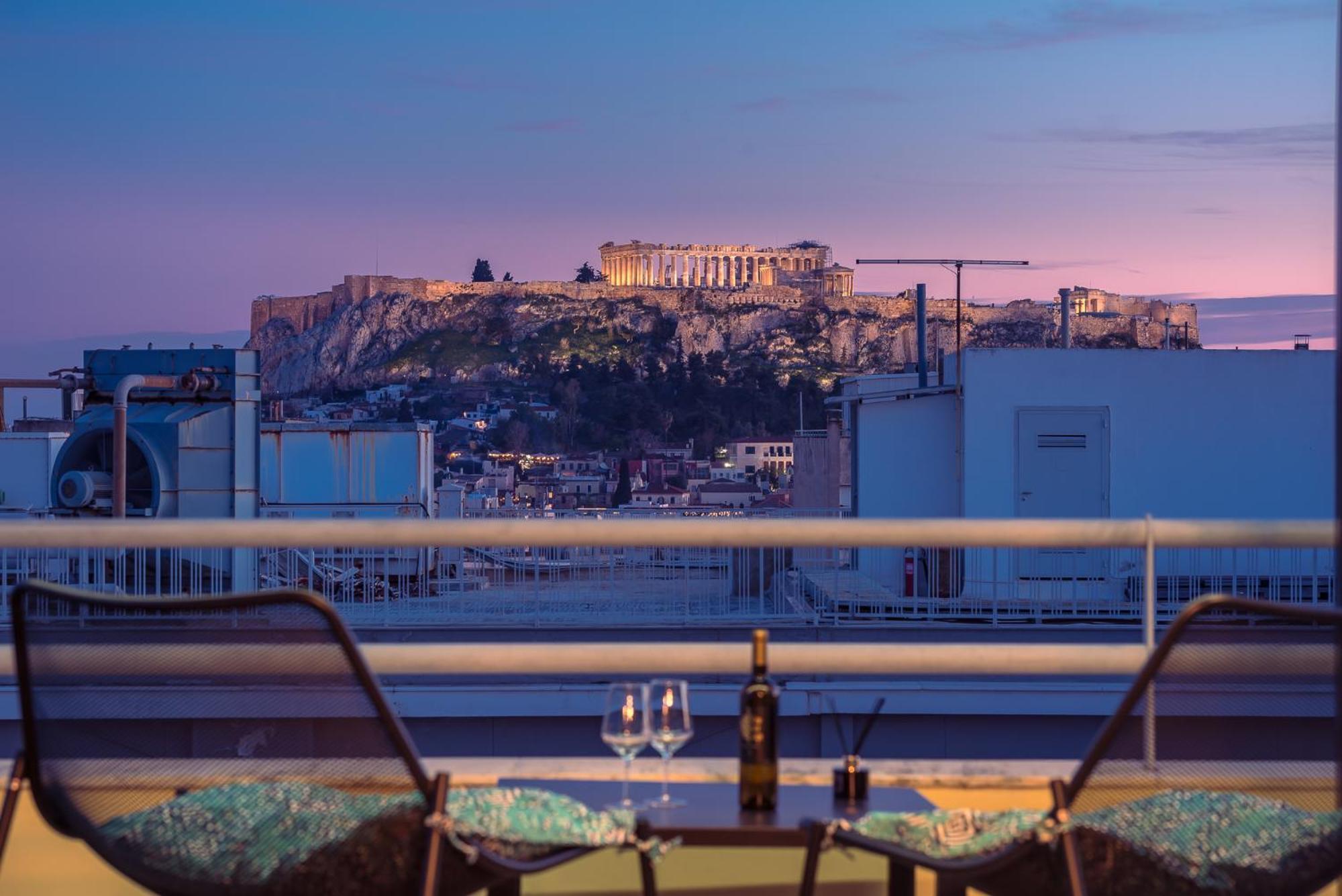 Acropolis View Mini Sky Suite & Hot Tub Atena Exterior foto
